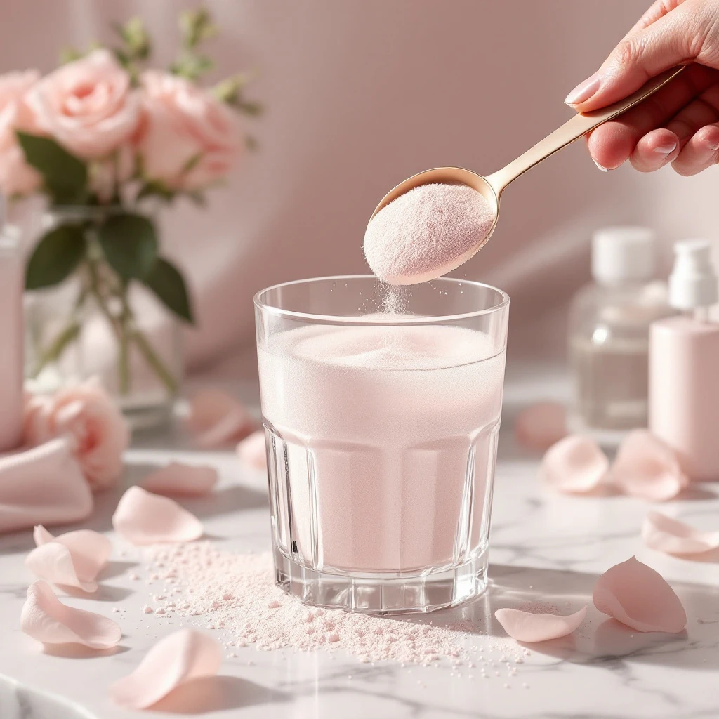 Healthy Vive collagen in a glass